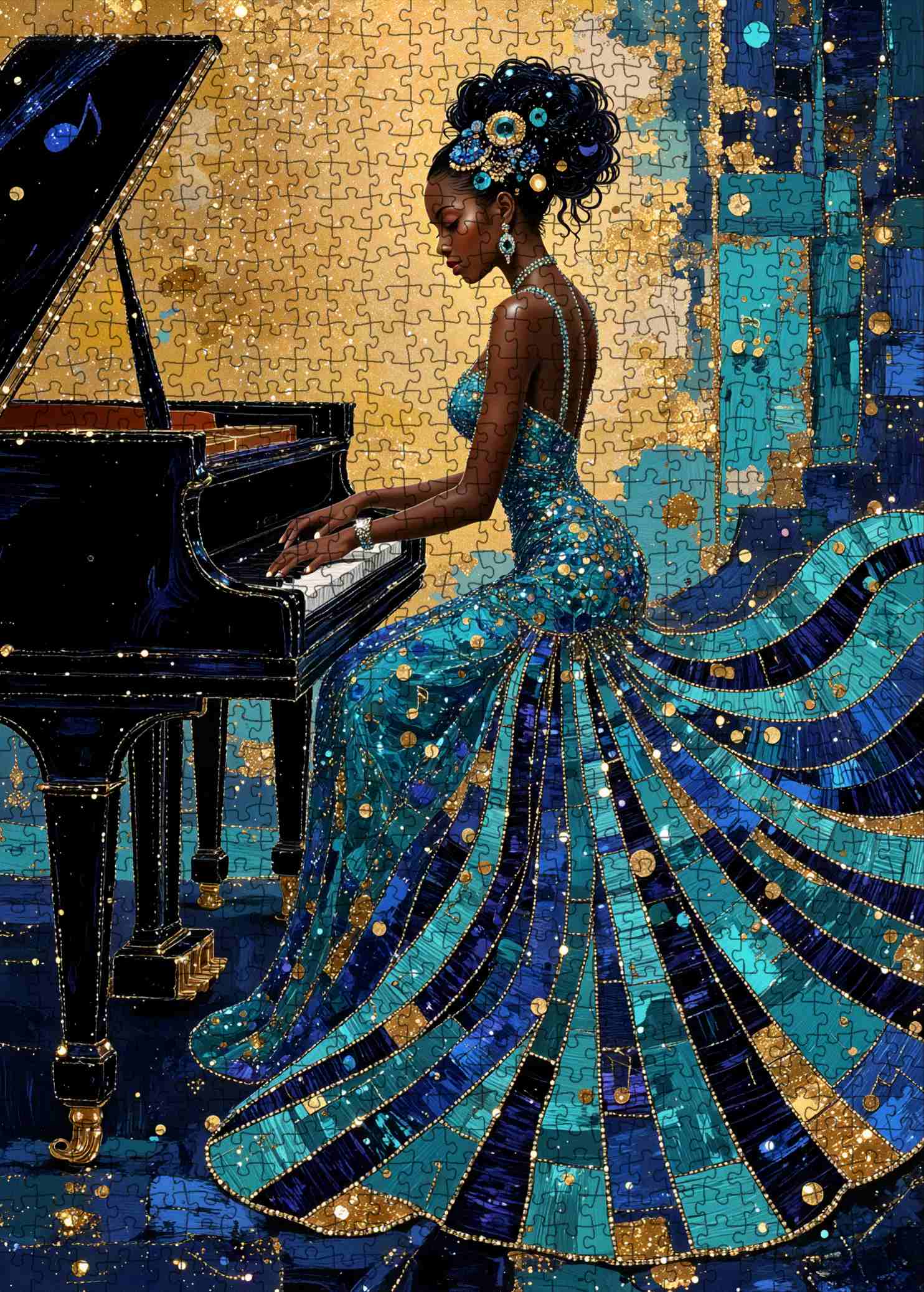 tucocoo-midnight-elegance-piano-puzzle-1000-teile-klavier image 2