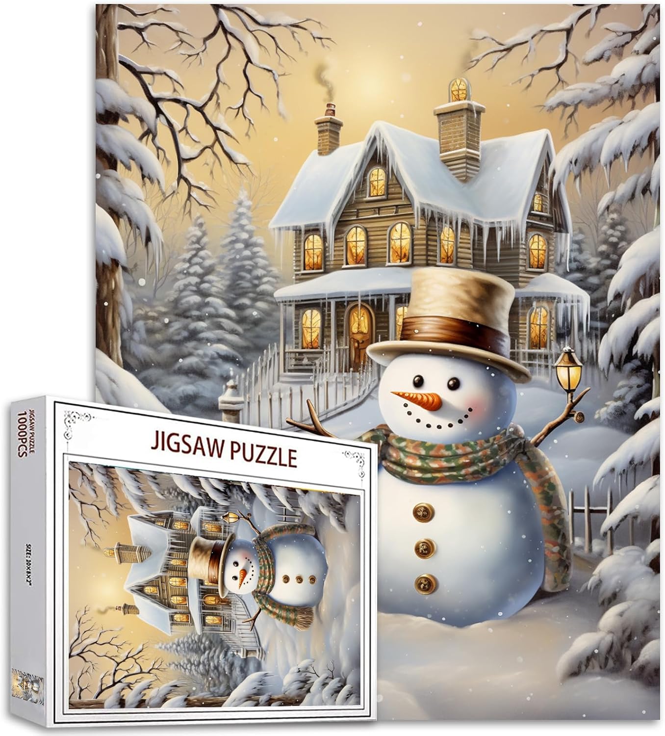 tucocoo-winter-joy-snowman-puzzle-1000-teile-weihnachten image 1