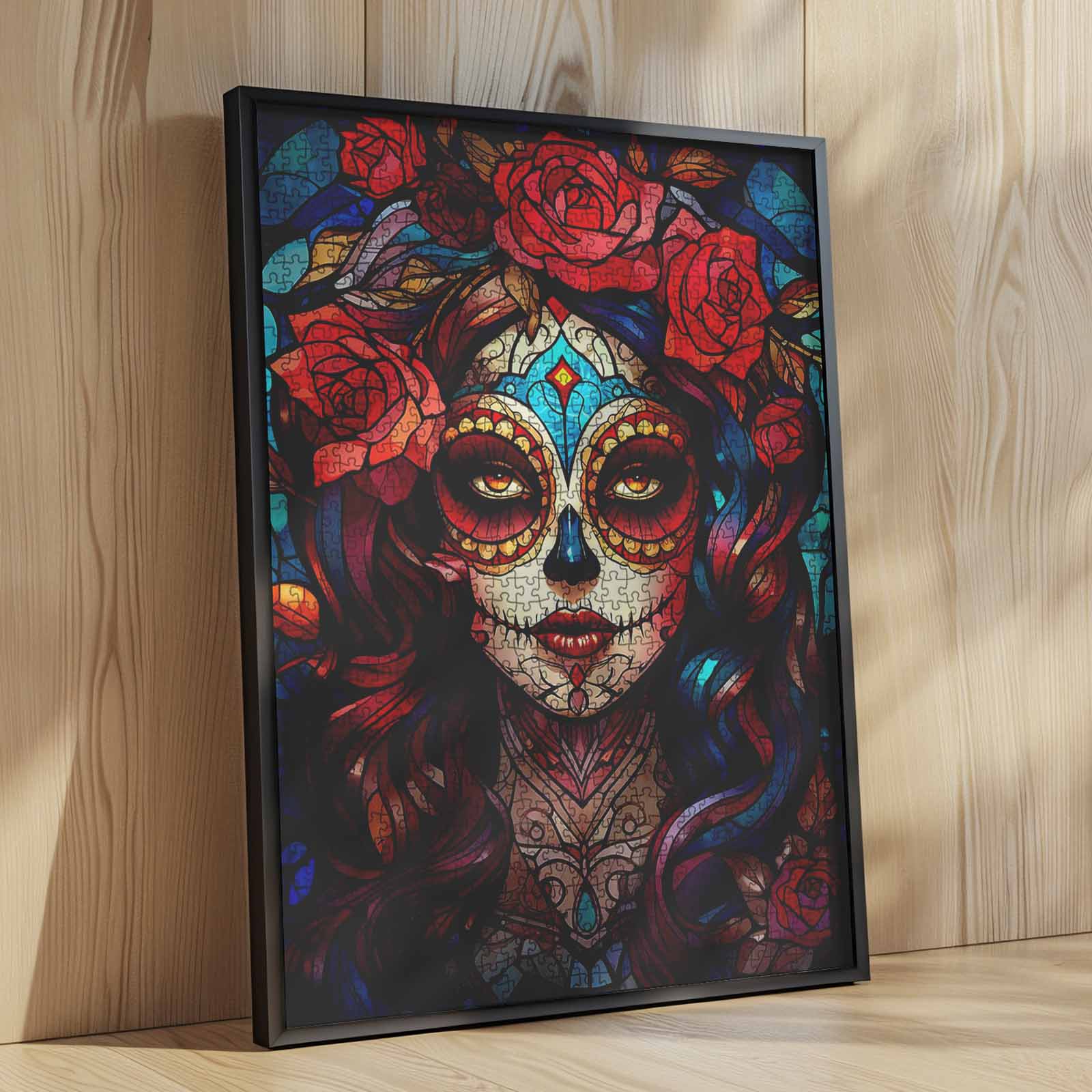 tucocoo-sugar-skull-woman-puzzle-1000-teile-rosen image 4