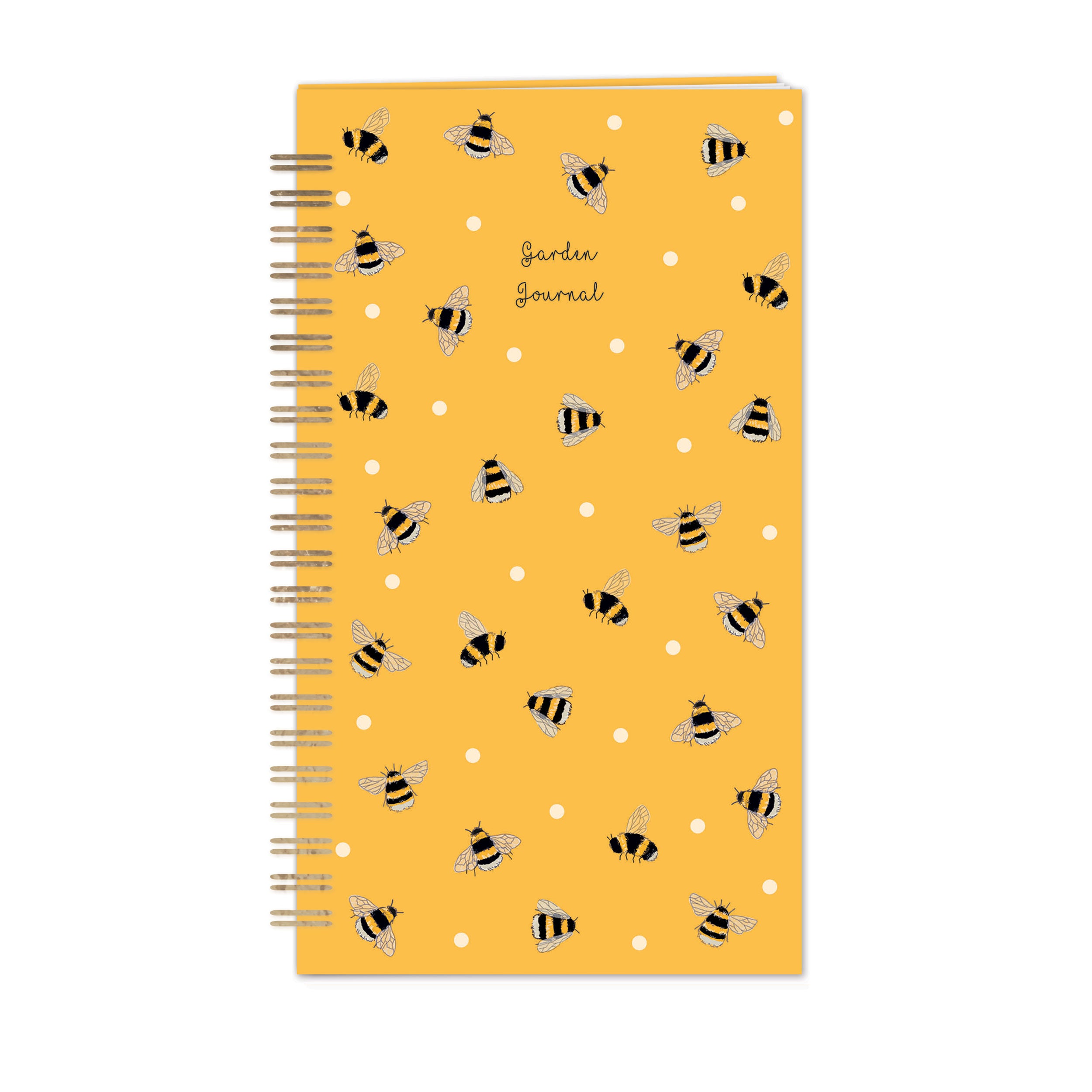 otter-house-bee-pattern-garden-journal-bienen-notizbuch image 1