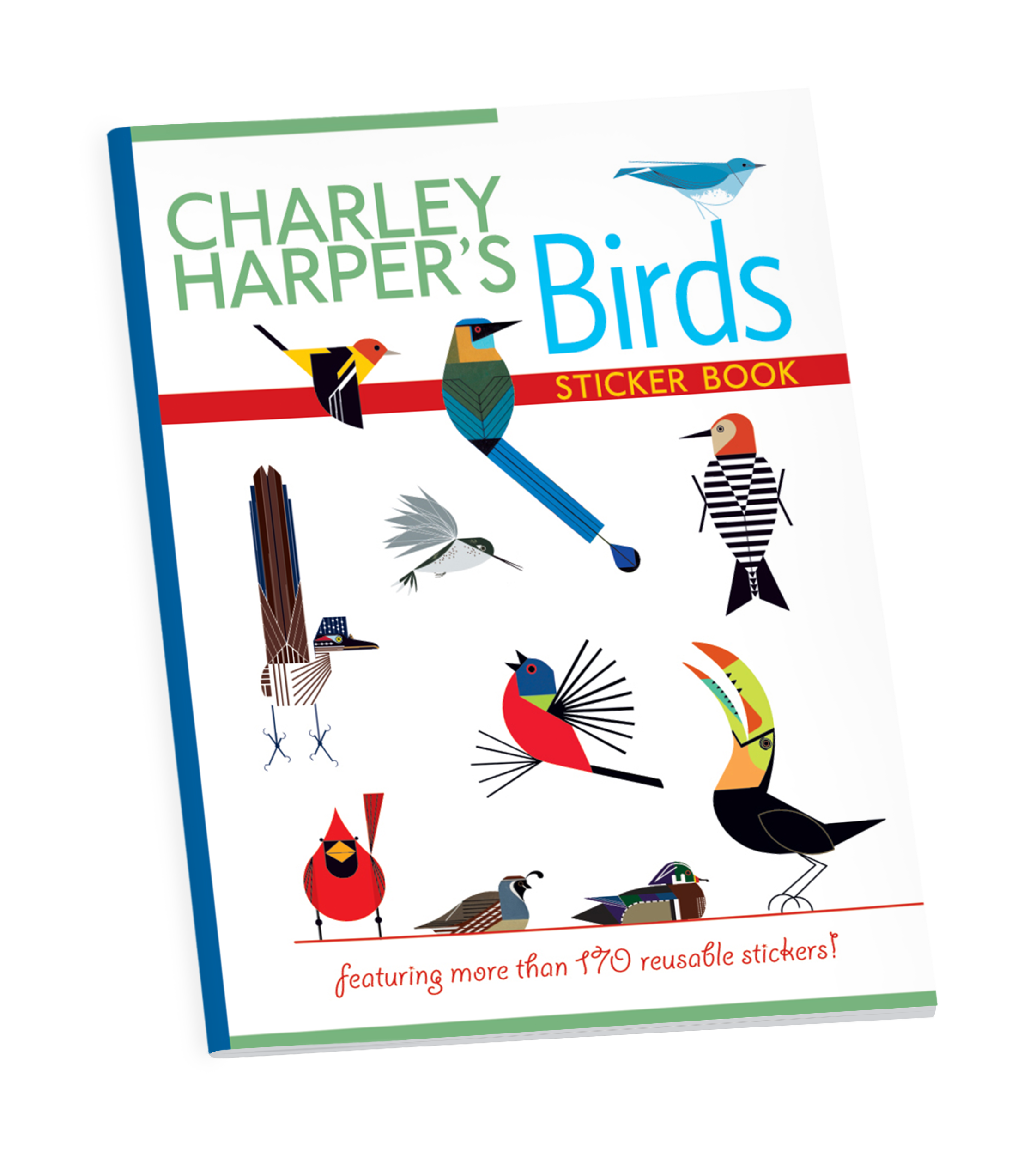 pomegranate-charley-harper-birds-stickerbuch-v-gel-50-motive image 1