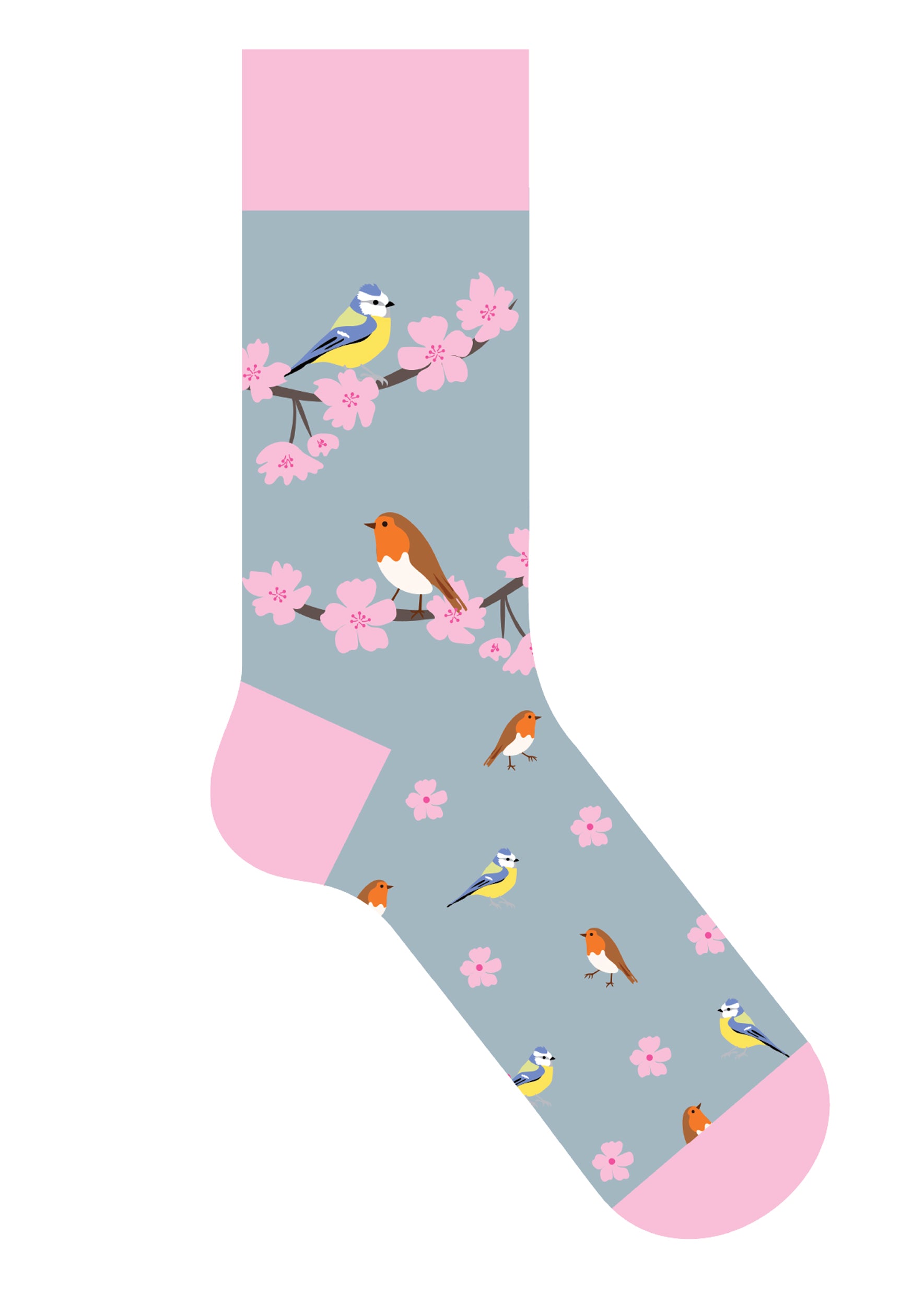 otter-house-birds-blossom-socken-1-paar-bunt image 2