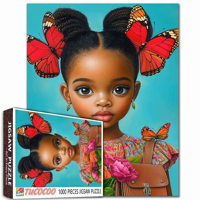 tucocoo-jigsaw-puzzles-butterfly-girl-with-flowers-puzzle-1000-teile image 1