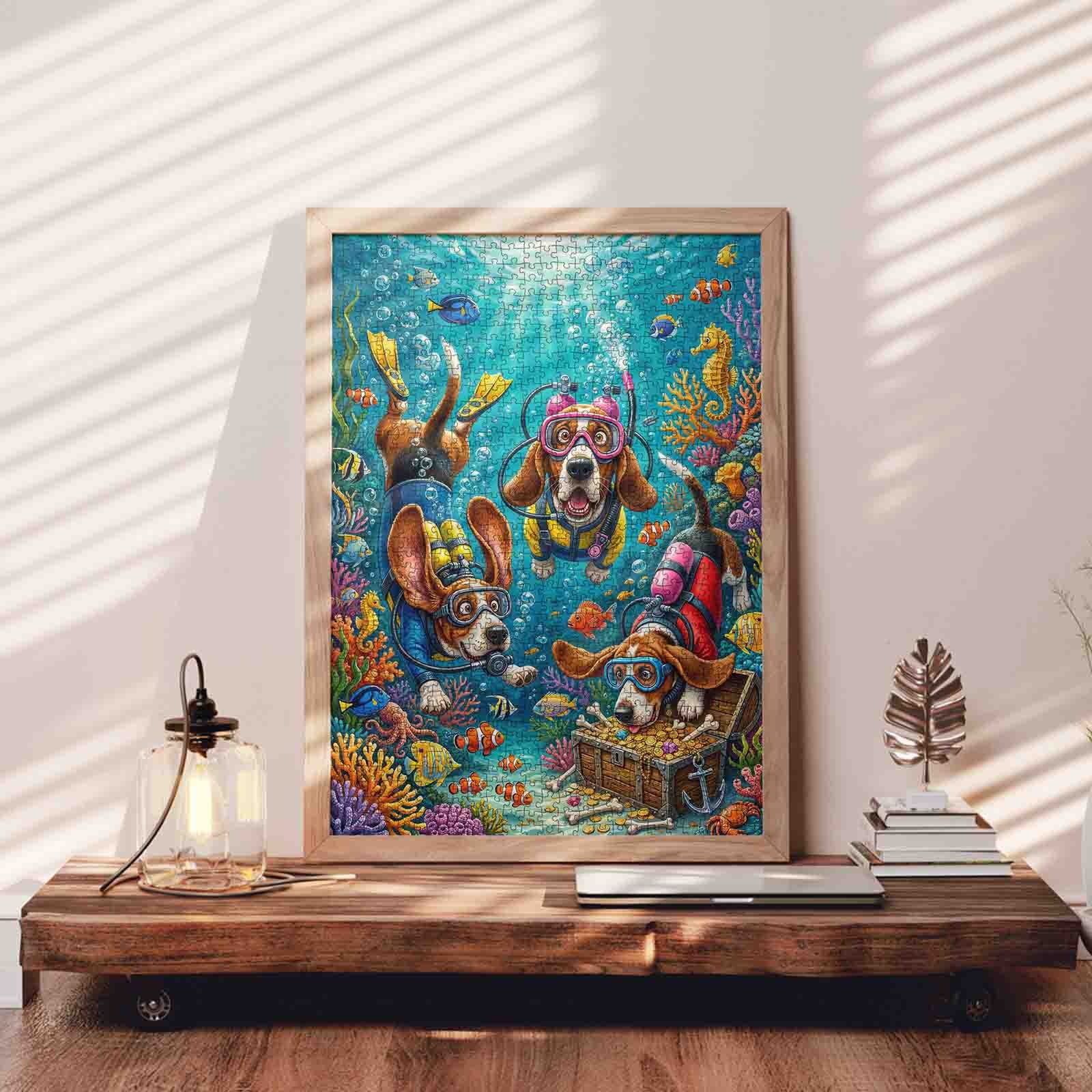 tucocoo-jigsaw-puzzles-scuba-dogs-puzzle-1000-teile-unterwasser-hunde image 3