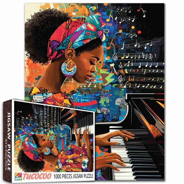 tucocoo-melodic-harmony-puzzle-1000-teile-pianistin image 1
