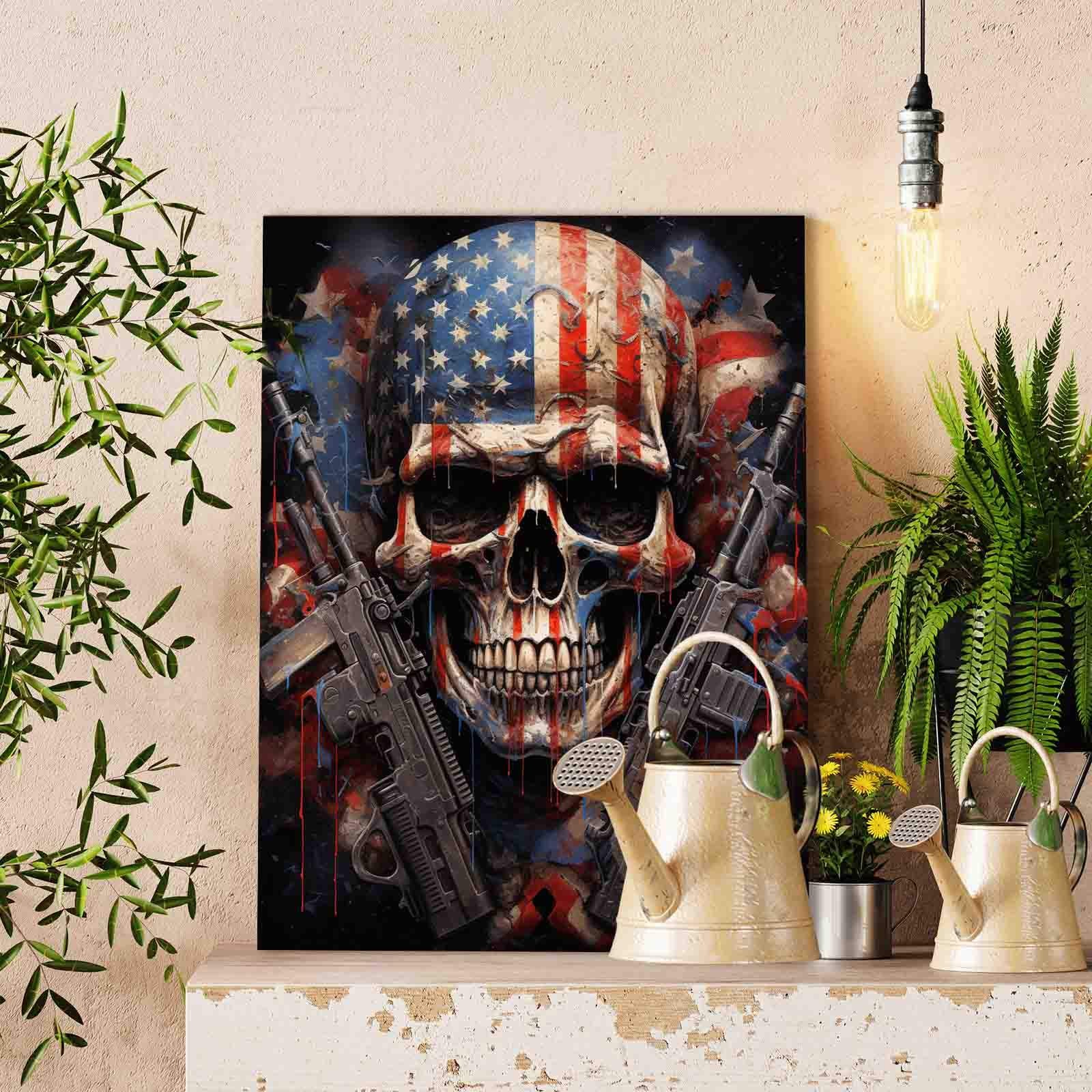 tucocoo-paint-by-numbers-patriotic-skull-warrior-malen-nach-zahlen-40x50 image 2