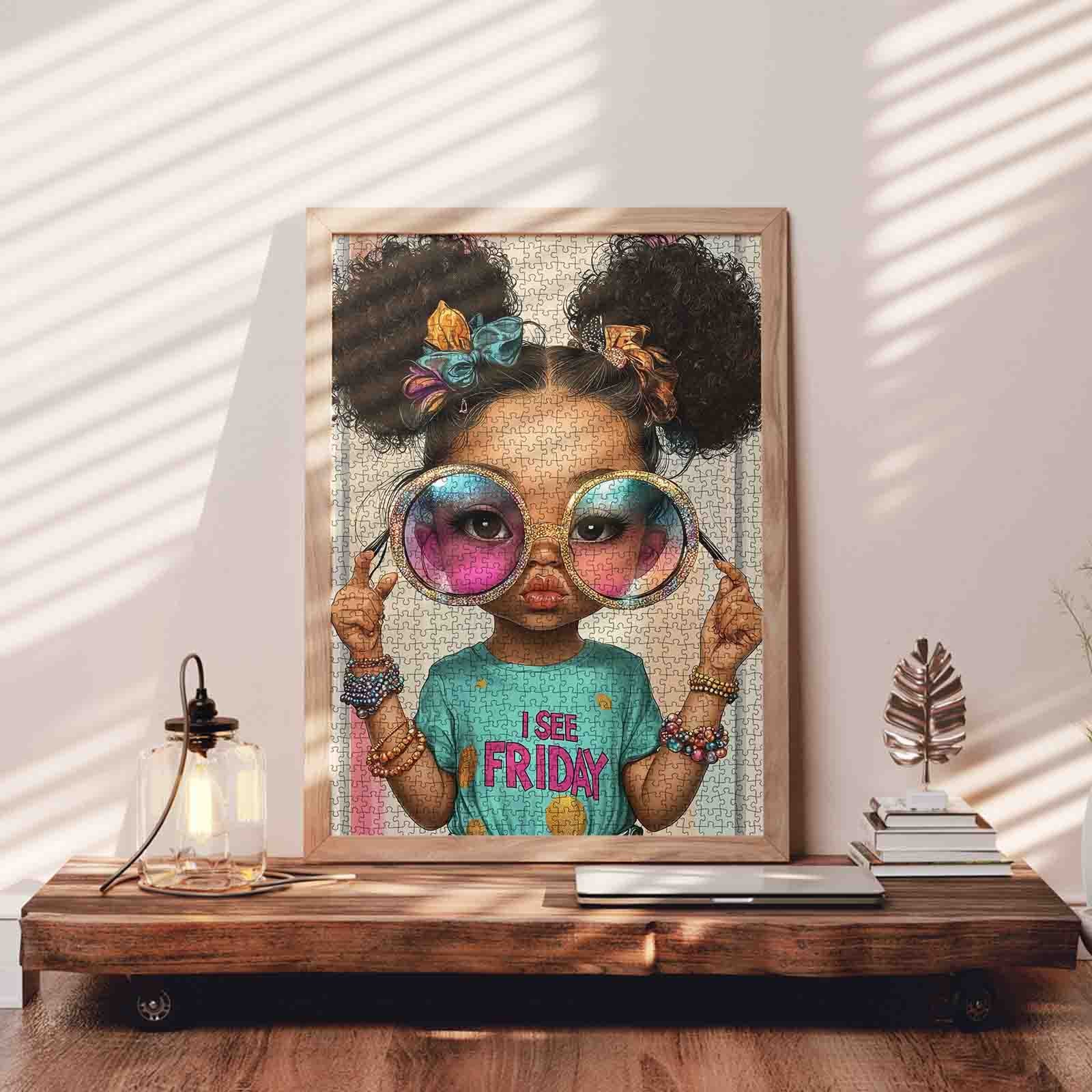 tucocoo-fashion-girl-oversized-glasses-puzzle-1000-teile image 3