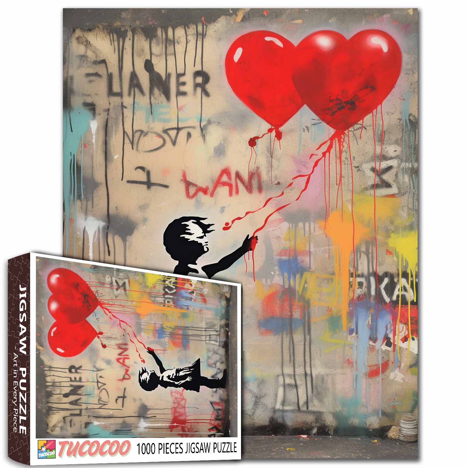tucocoo-jigsaw-red-heart-balloons-puzzle-1000-teile-graffiti image 1