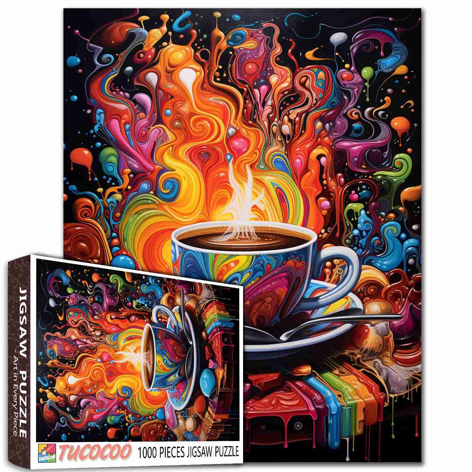 tucocoo-psychedelic-coffee-dream-puzzle-1000-teile-kaffee image 1