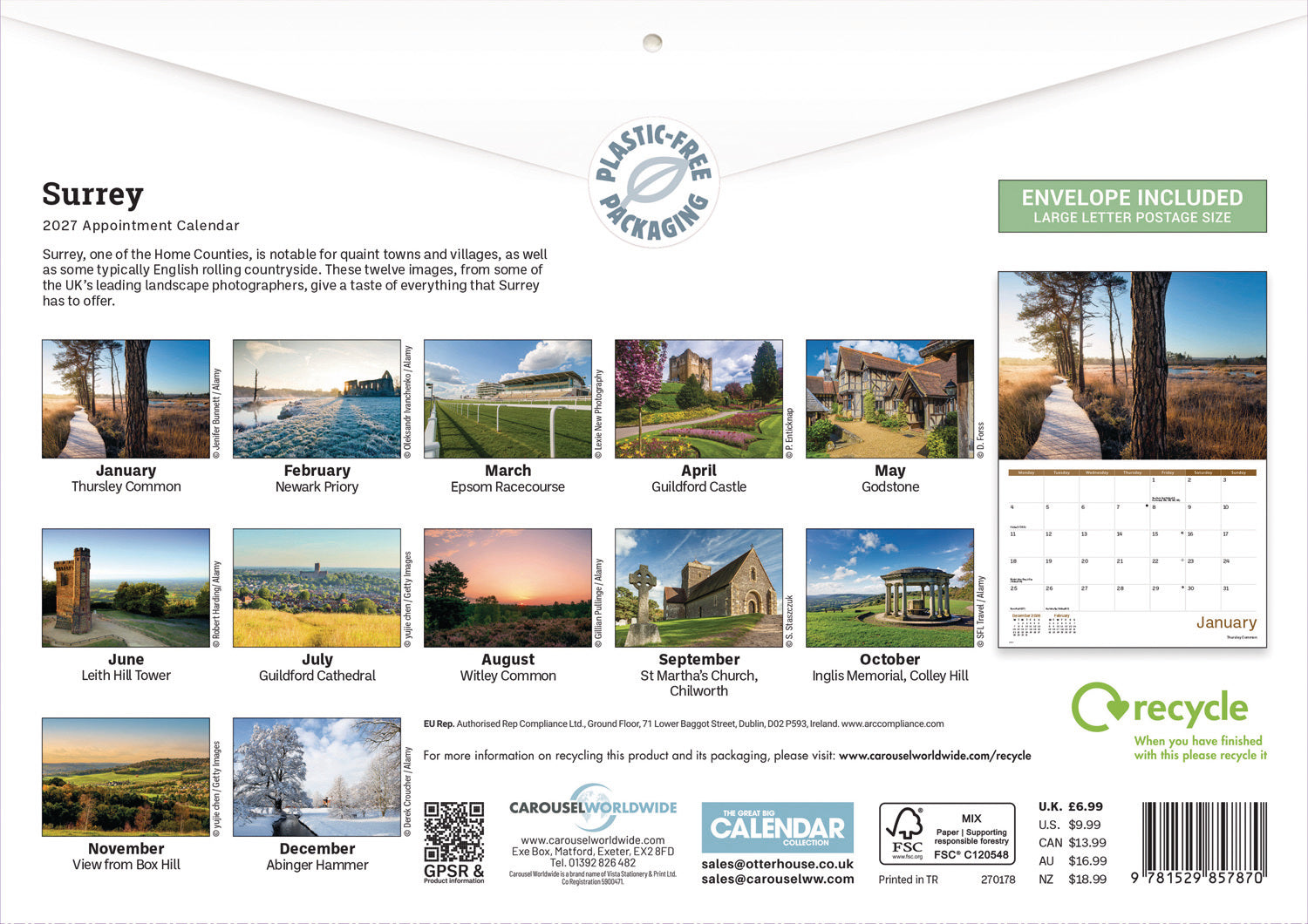 otter-house-surrey-a4-kalender-2027-wandkalender-monatsbilder image 2