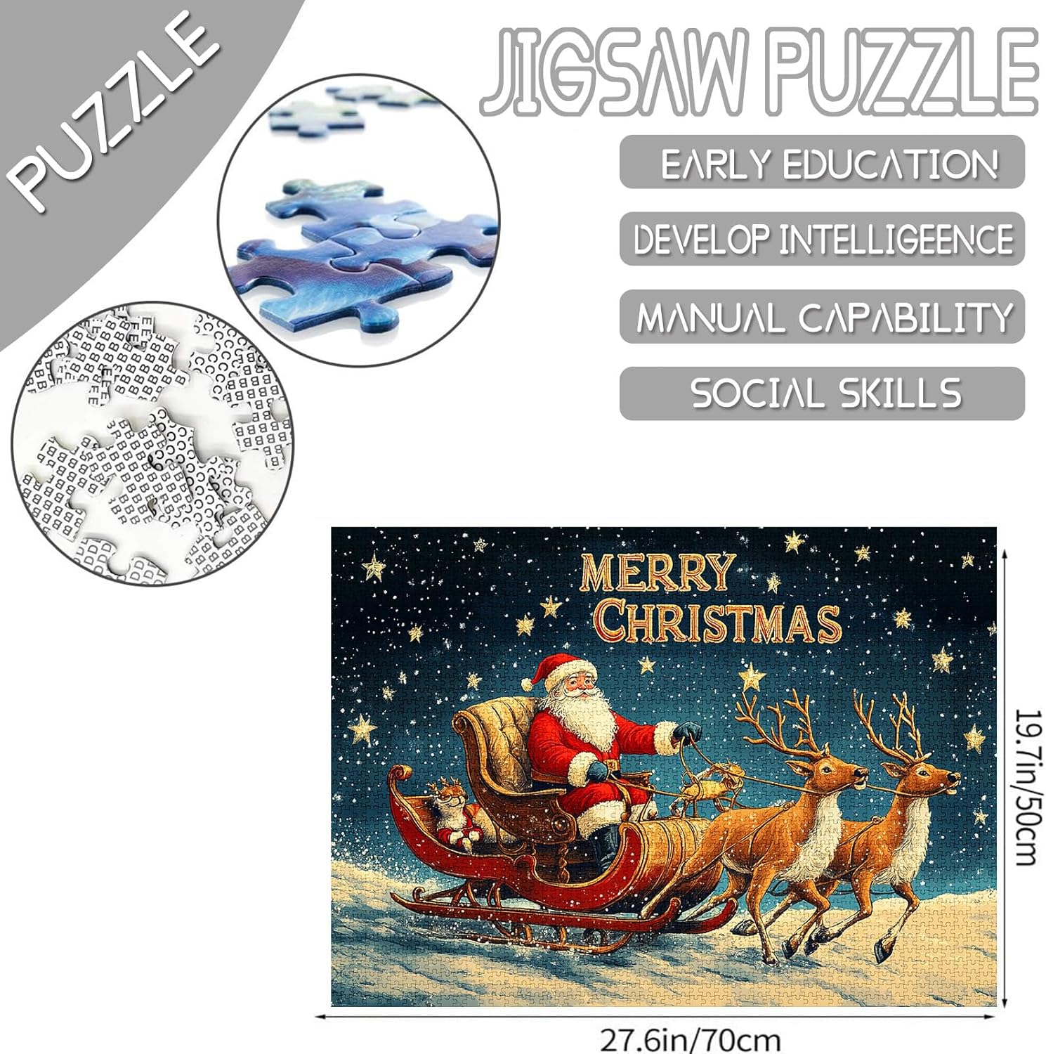 tucocoo-santa-claus-reindeer-sleigh-puzzle-1000-teile-weihnacht image 4
