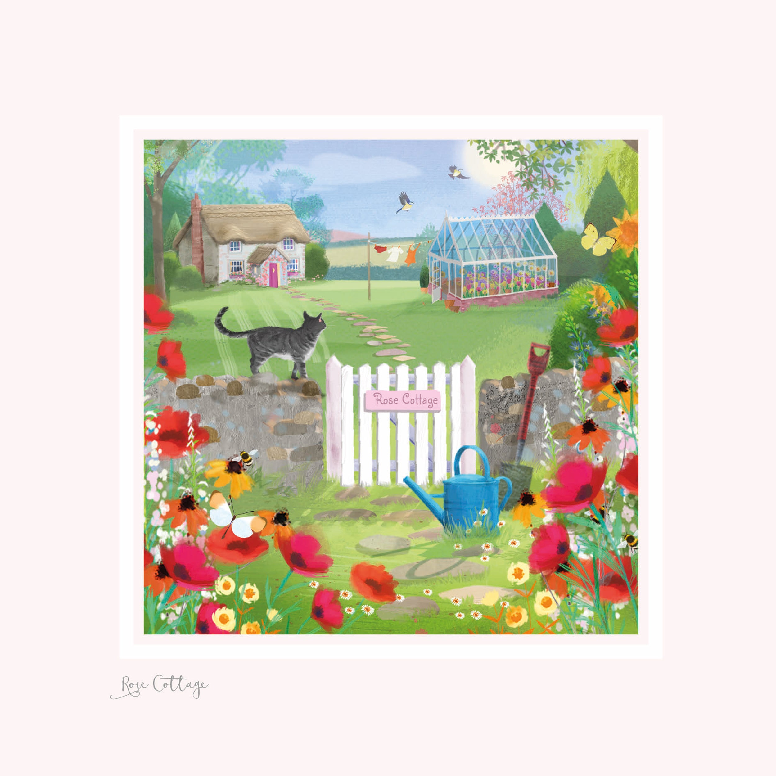 otter-house-heydays-gru-karte-rose-cottage-blumen-katze image 1