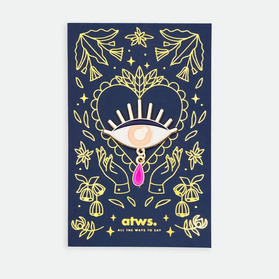 all-the-ways-to-say-teardrop-eye-xl-pin-auge-pink image 1