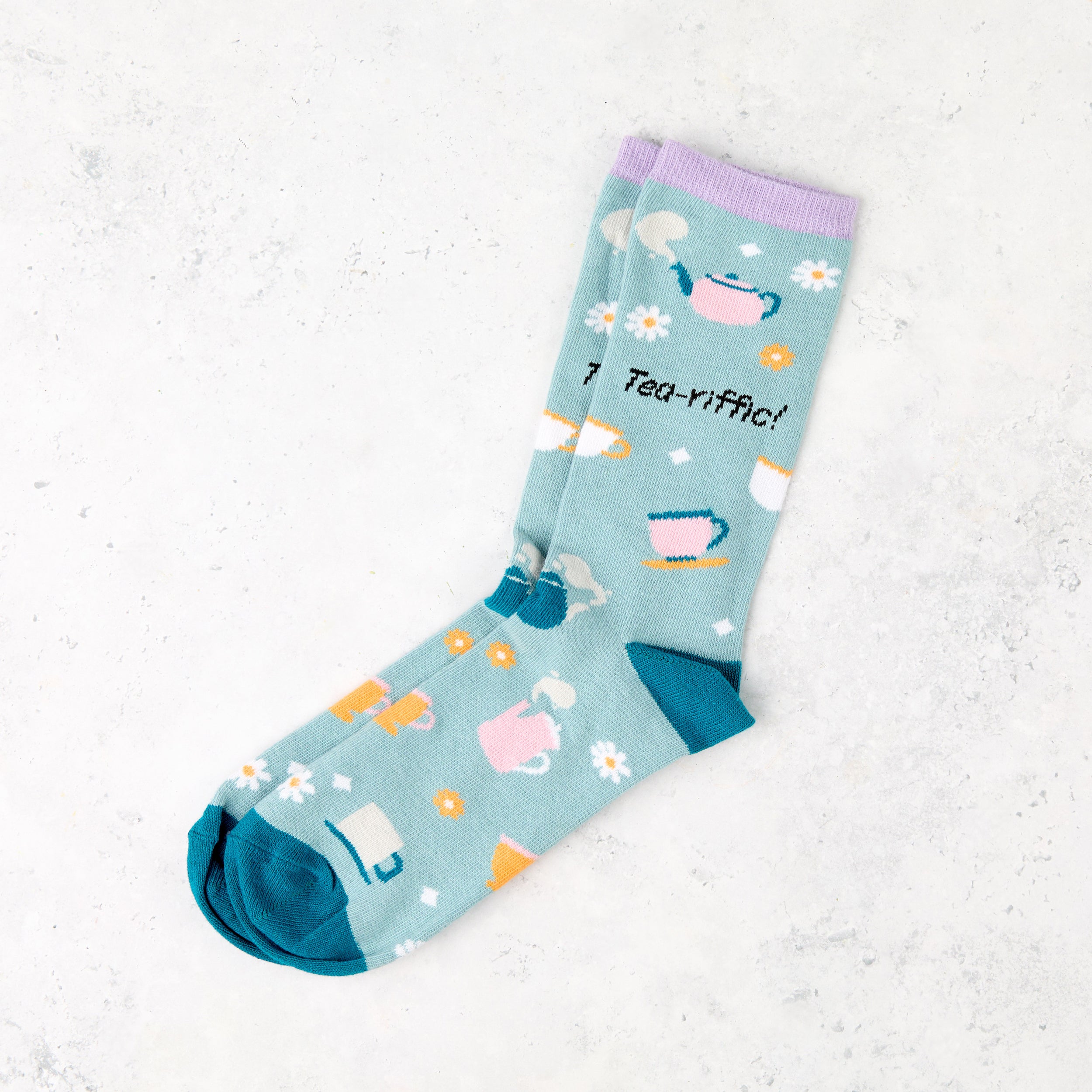 otter-house-tea-riffic-socken-1-paar-blumen-geschenksocken image 1
