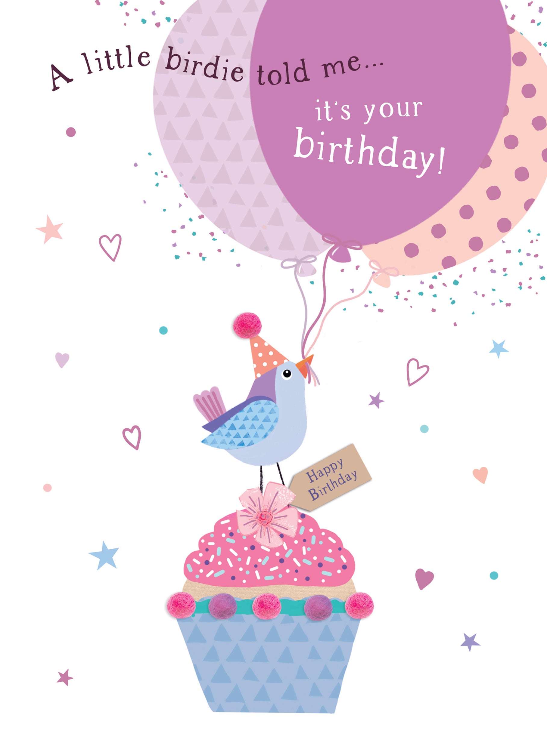 otter-house-little-birdie-pom-poms-gru-karte-vogel image 1