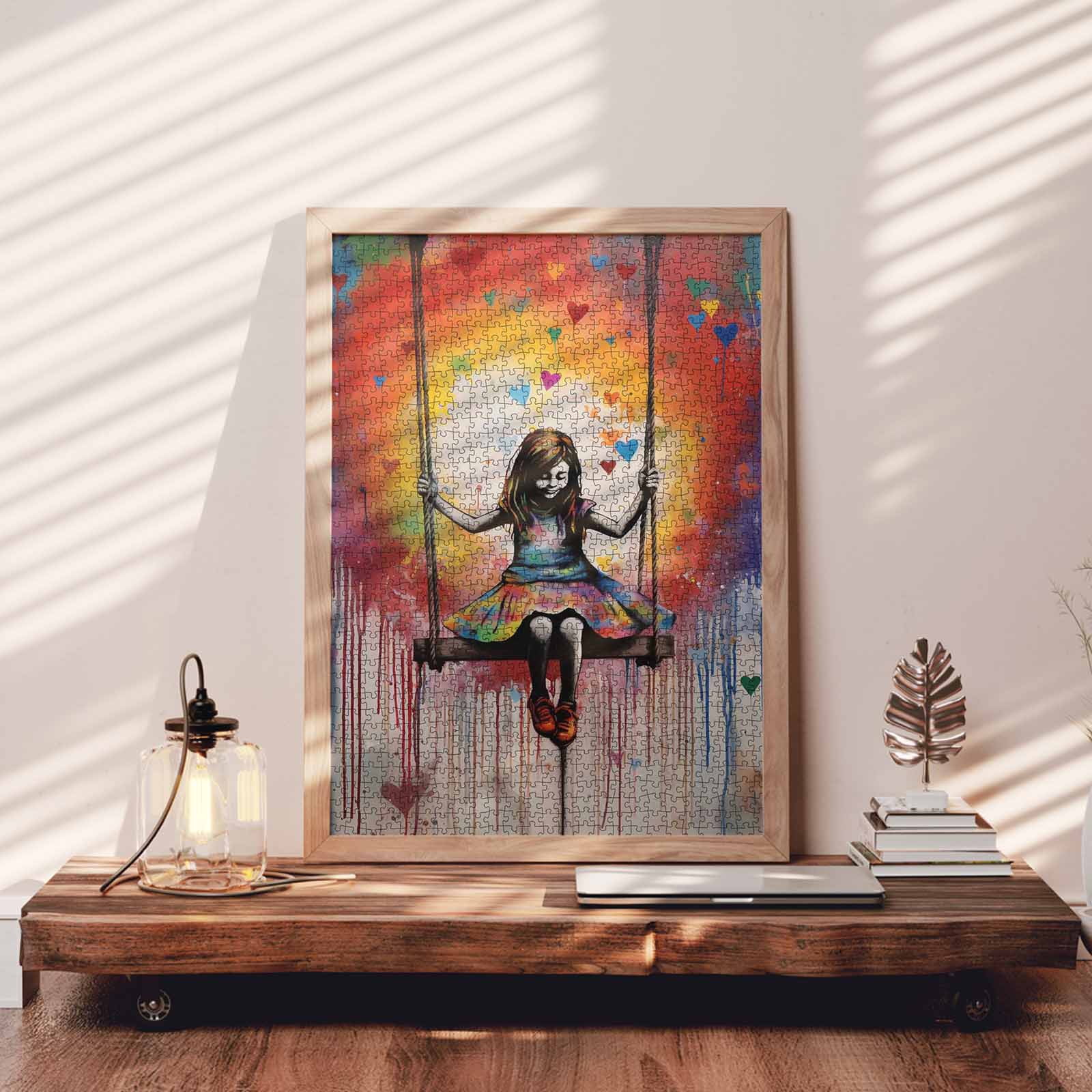 tucocoo-little-girl-swing-street-pop-art-puzzle-1000-teile image 3