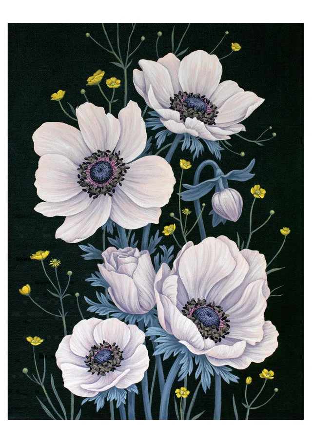 pomegranate-romanenko-anemones-geburtstagskarte-blumen-einzelkarte image 1
