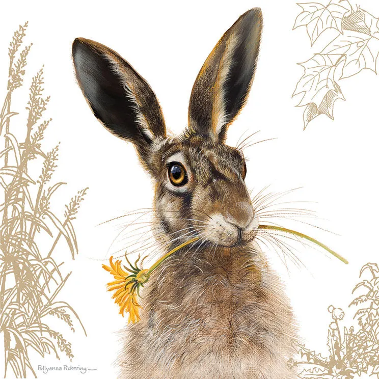 otter-house-pollyanna-pickering-hare-sunflower-gru-karte-hase image 1