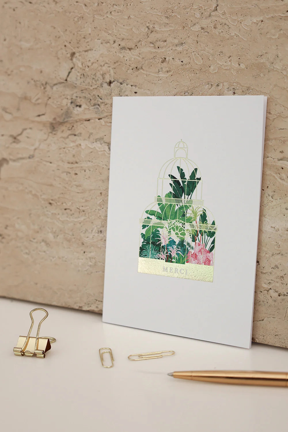 all-the-ways-to-say-merci-greenhouse-dankeskarte-a6-goldfolie image 3