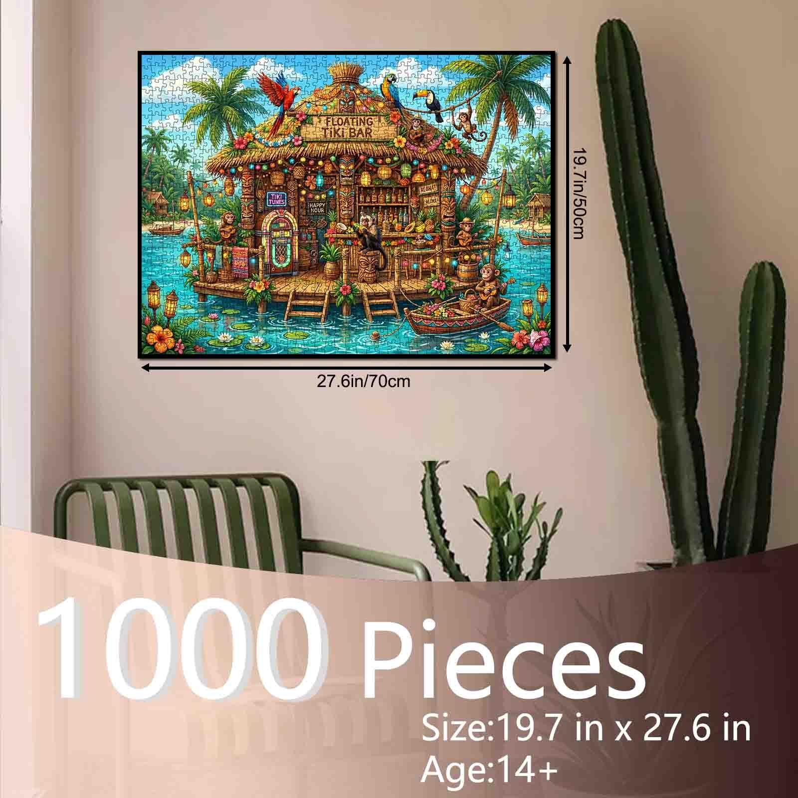 tucocoo-floating-tropical-tiki-bar-puzzle-1000-teile-tropisch image 4