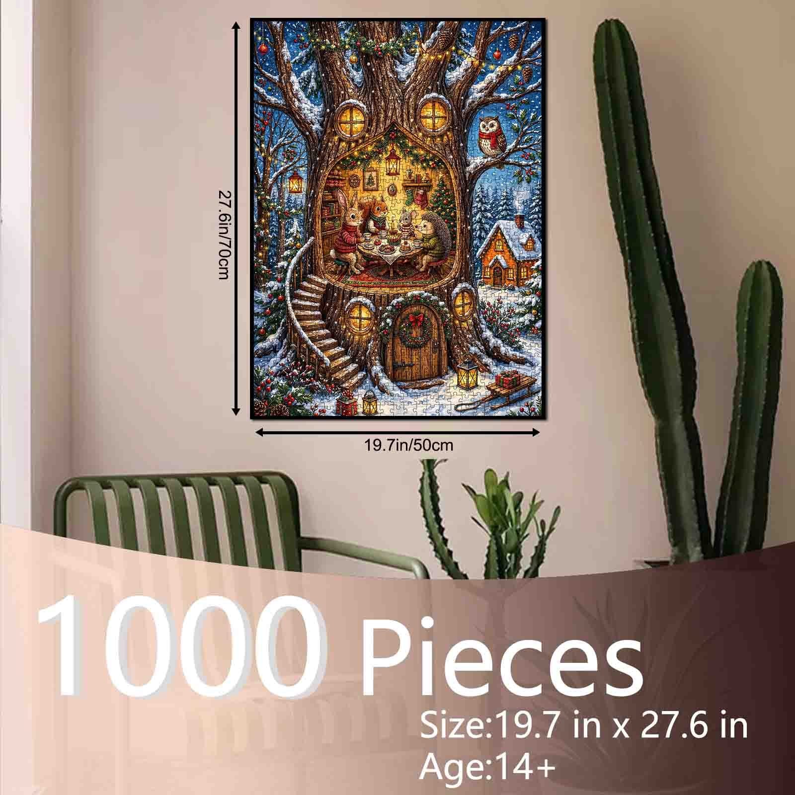 tucocoo-christmas-treehouse-friends-puzzle-1000-teile-wald image 5
