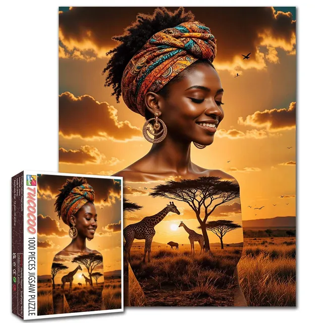 tucocoo-african-sunset-spirit-puzzle-1000-teile-savanne image 1