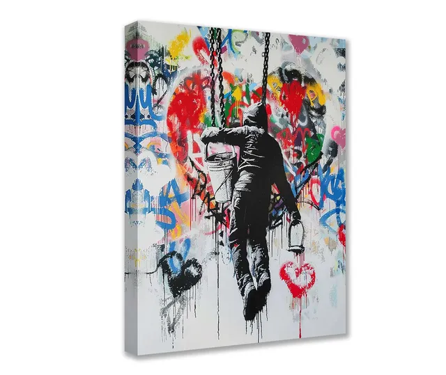 tucocoo-graffiti-heart-painter-leinwandbild-30x40-ungerahmt-bunt image 1