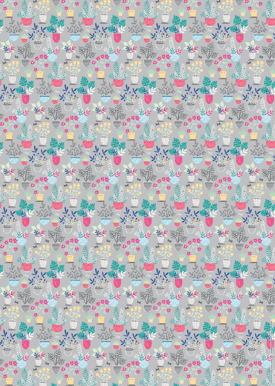otter-house-grey-botanical-geschenkpapier-2-bogen-tags image 2