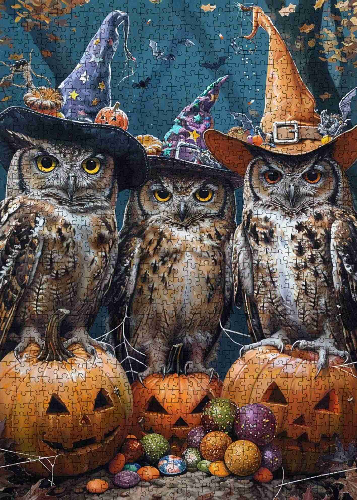 tucocoo-halloween-owl-trio-puzzle-1000-teile-eule image 2