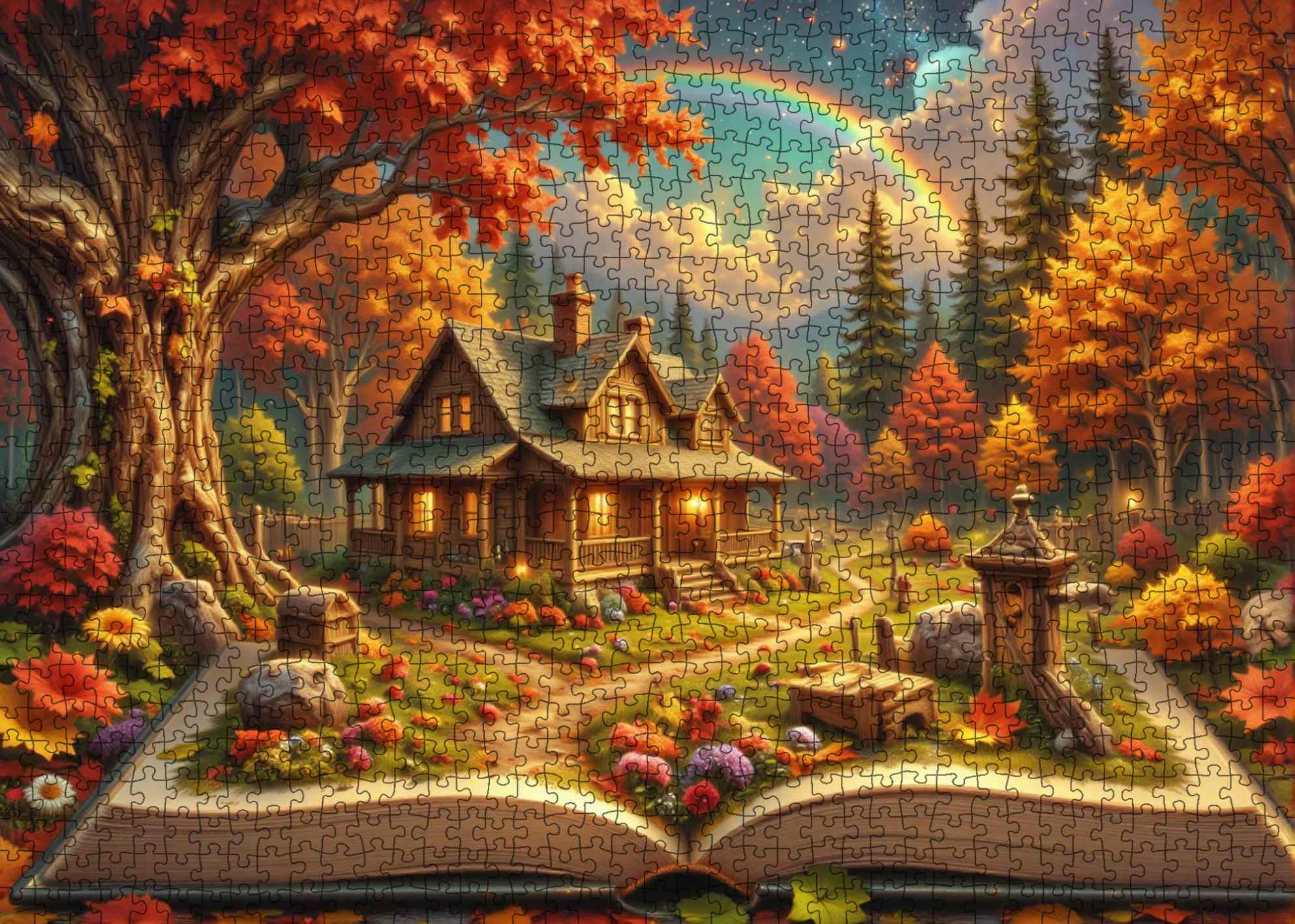 tucocoo-jigsaw-storybook-cottage-autumn-puzzle-1000-teile-herbst image 2