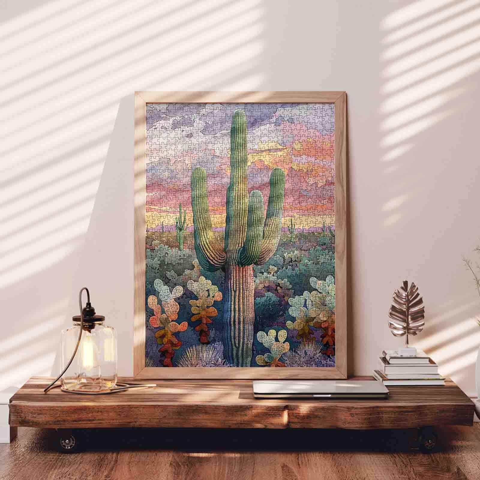 tucocoo-desert-cactus-sunset-puzzle-1000-teile-landschaft image 3