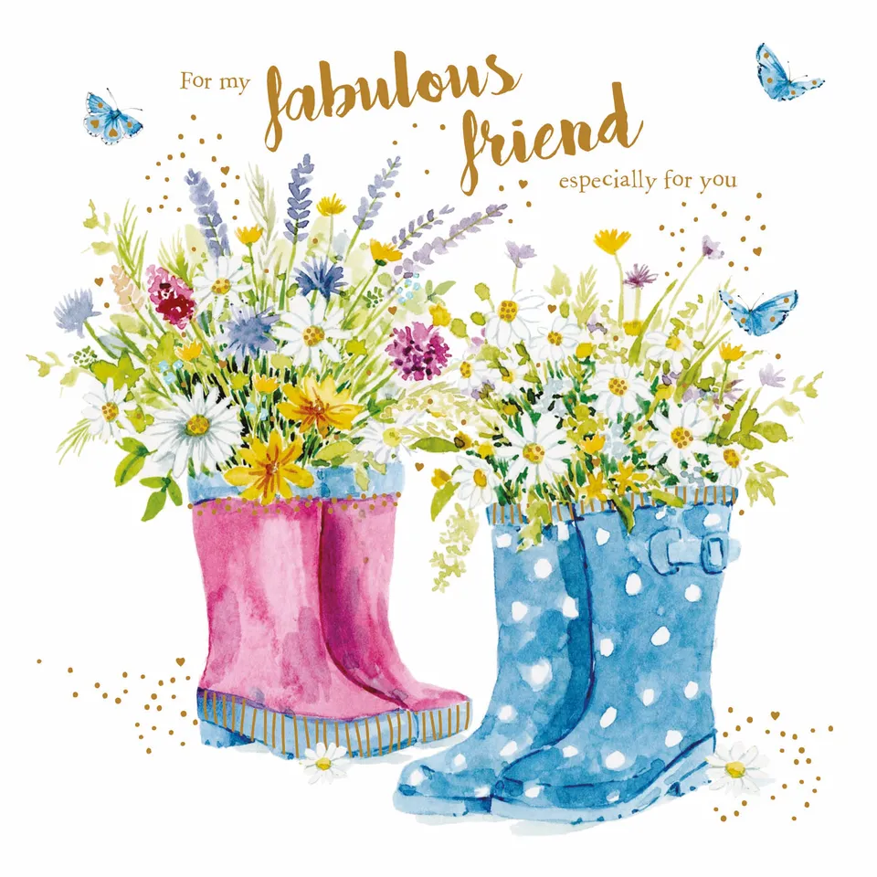 otter-house-birthday-treats-wellies-geburtstagskarte-blumen image 1
