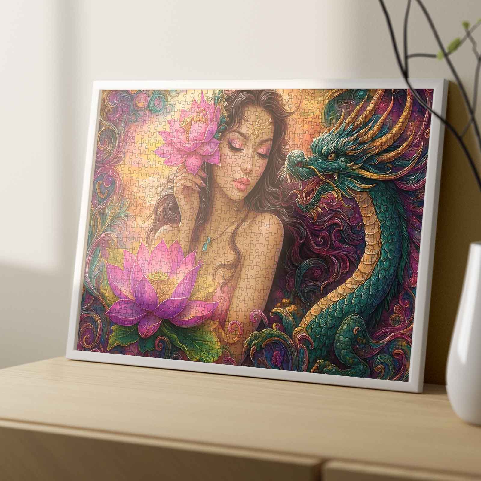 tucocoo-mystical-beauty-and-dragon-puzzle-1000-teile-fantasy image 4