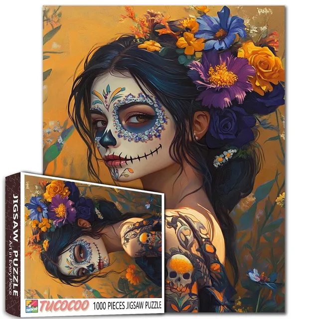 tucocoo-jigsaw-calavera-beauty-puzzle-1000-teile-totenkopf image 1