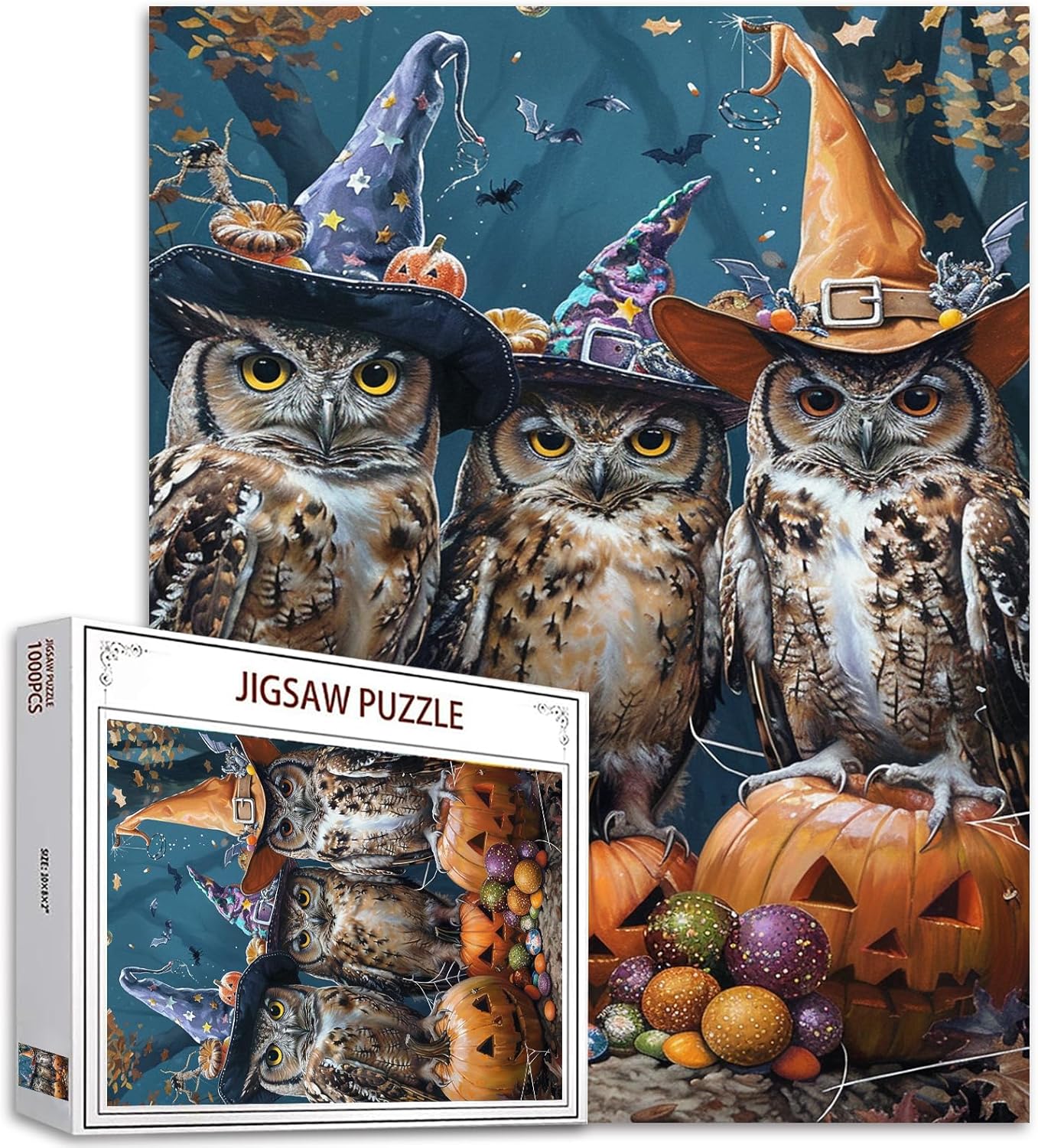 tucocoo-vintage-cute-owl-puzzle-1000-teile-halloween-eule image 1