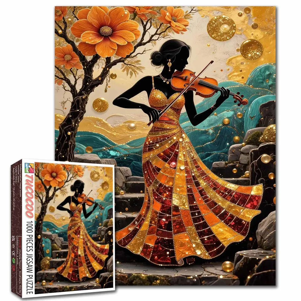 tucocoo-jigsaw-puzzles-golden-autumn-violin-serenade-puzzle-1000-teile image 1