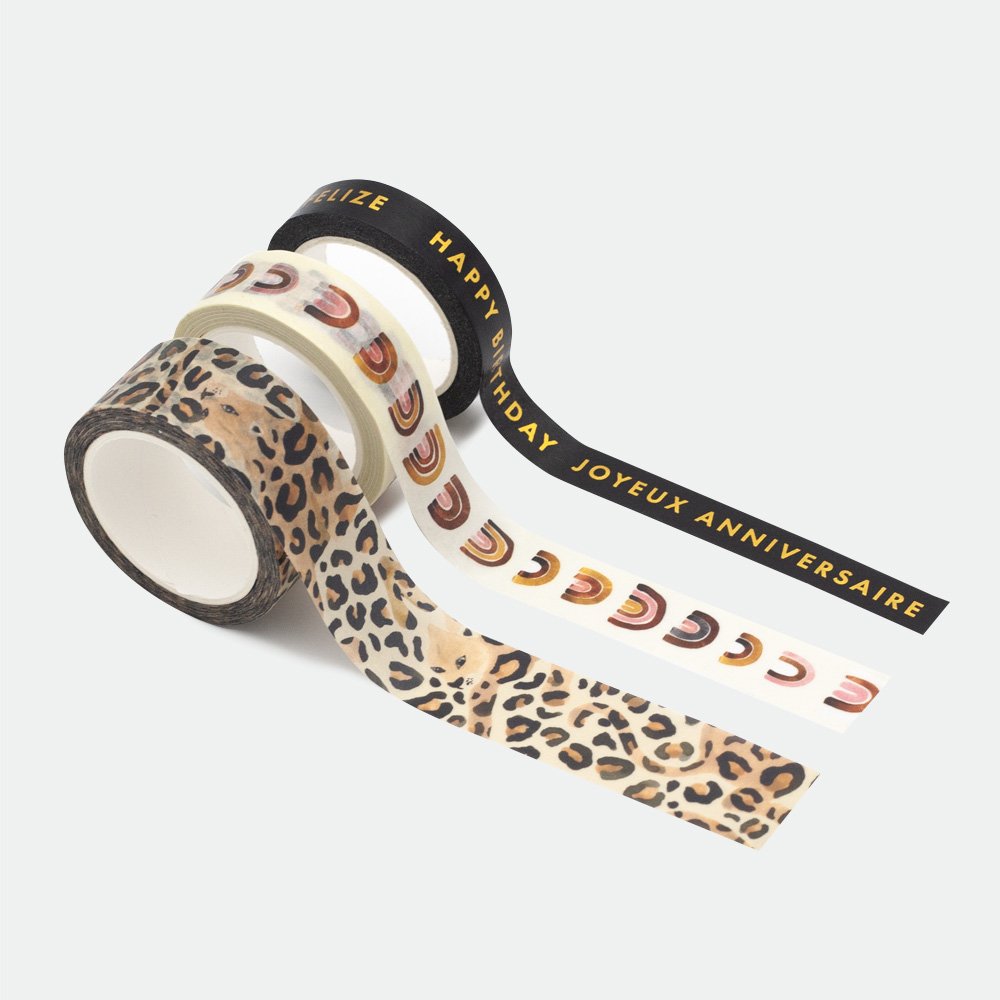all-the-ways-to-say-leopard-washi-tape-set-3-rollen-gold image 1