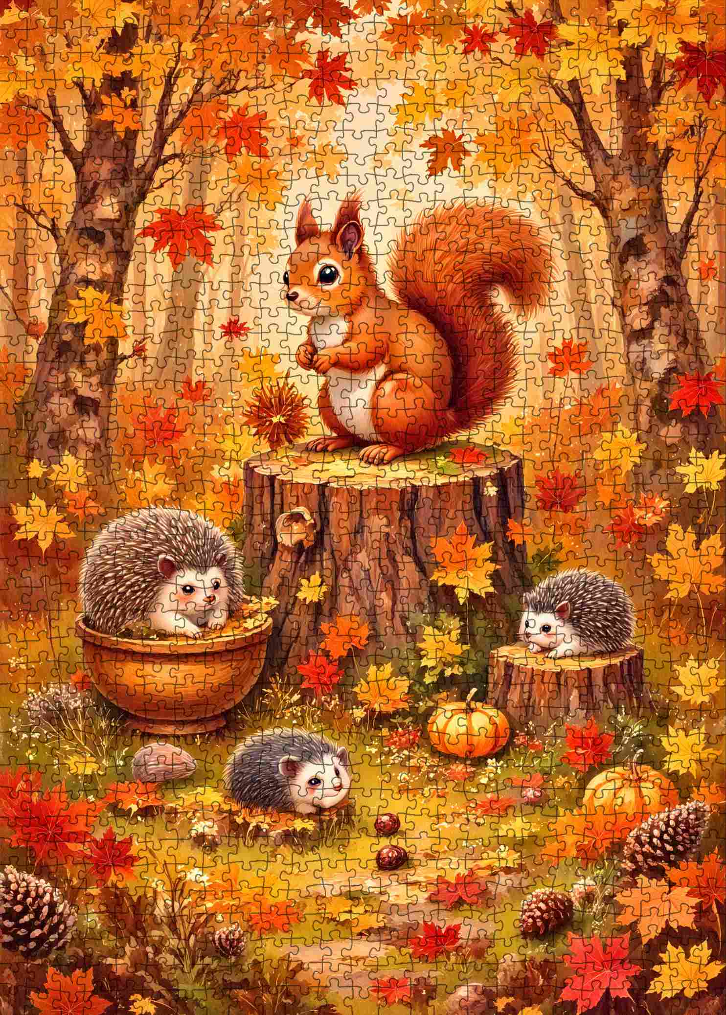 tucocoo-autumn-woodland-friends-puzzle-1000-teile-herbsttiere image 2