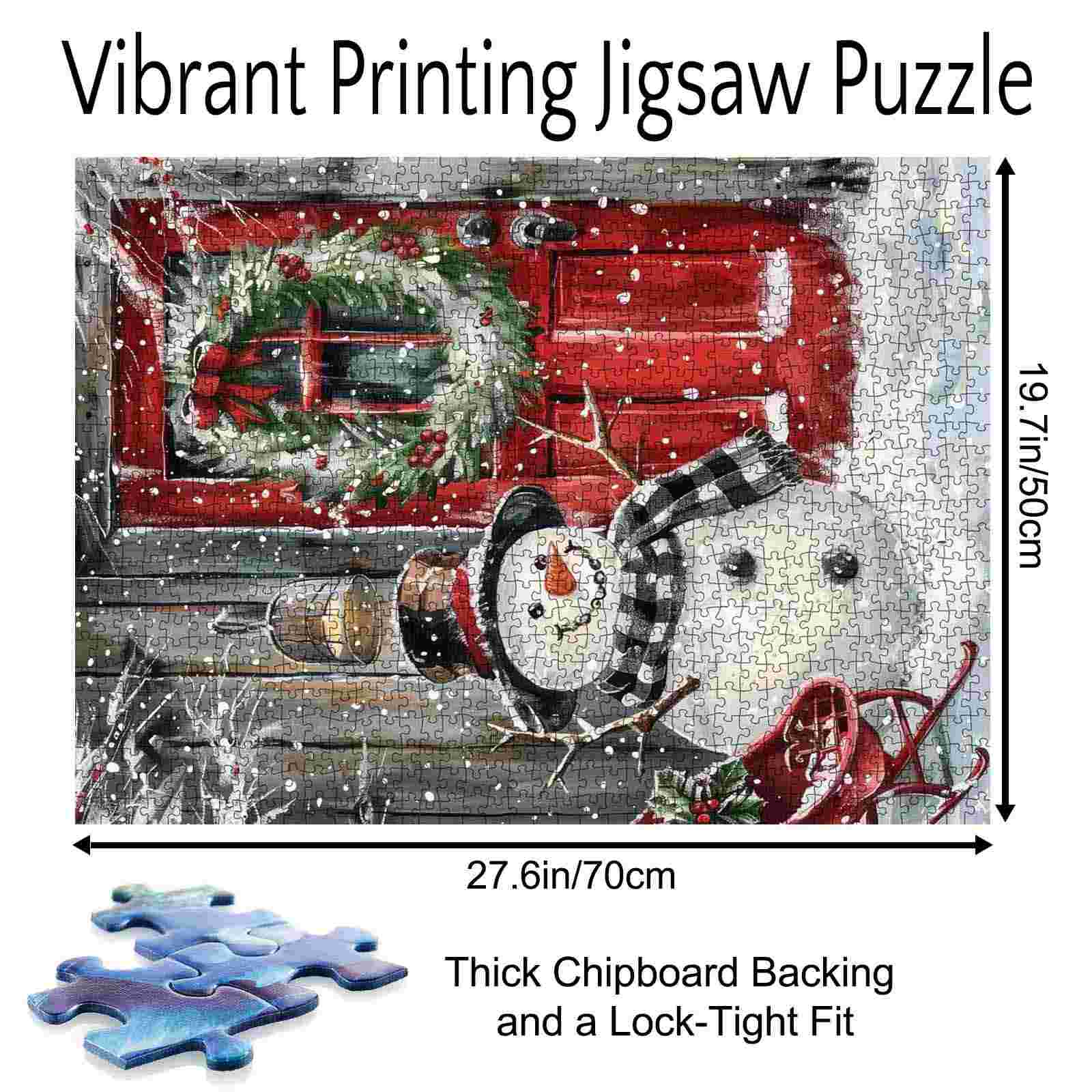 tucocoo-snowman-at-red-door-puzzle-1000-teile-weihnachten image 5
