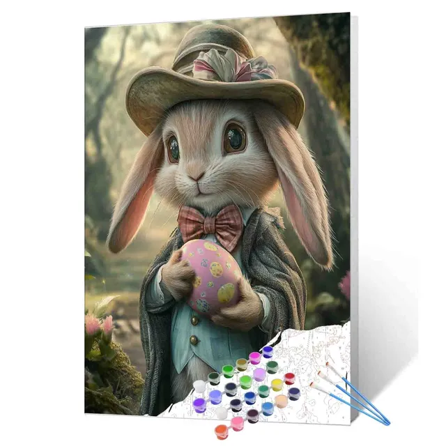 tucocoo-paint-by-numbers-easter-bunny-gentleman-40x50cm image 1