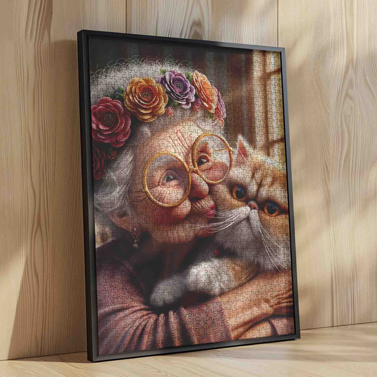 tucocoo-grandma-and-cat-hug-puzzle-1000-teile-katze image 4