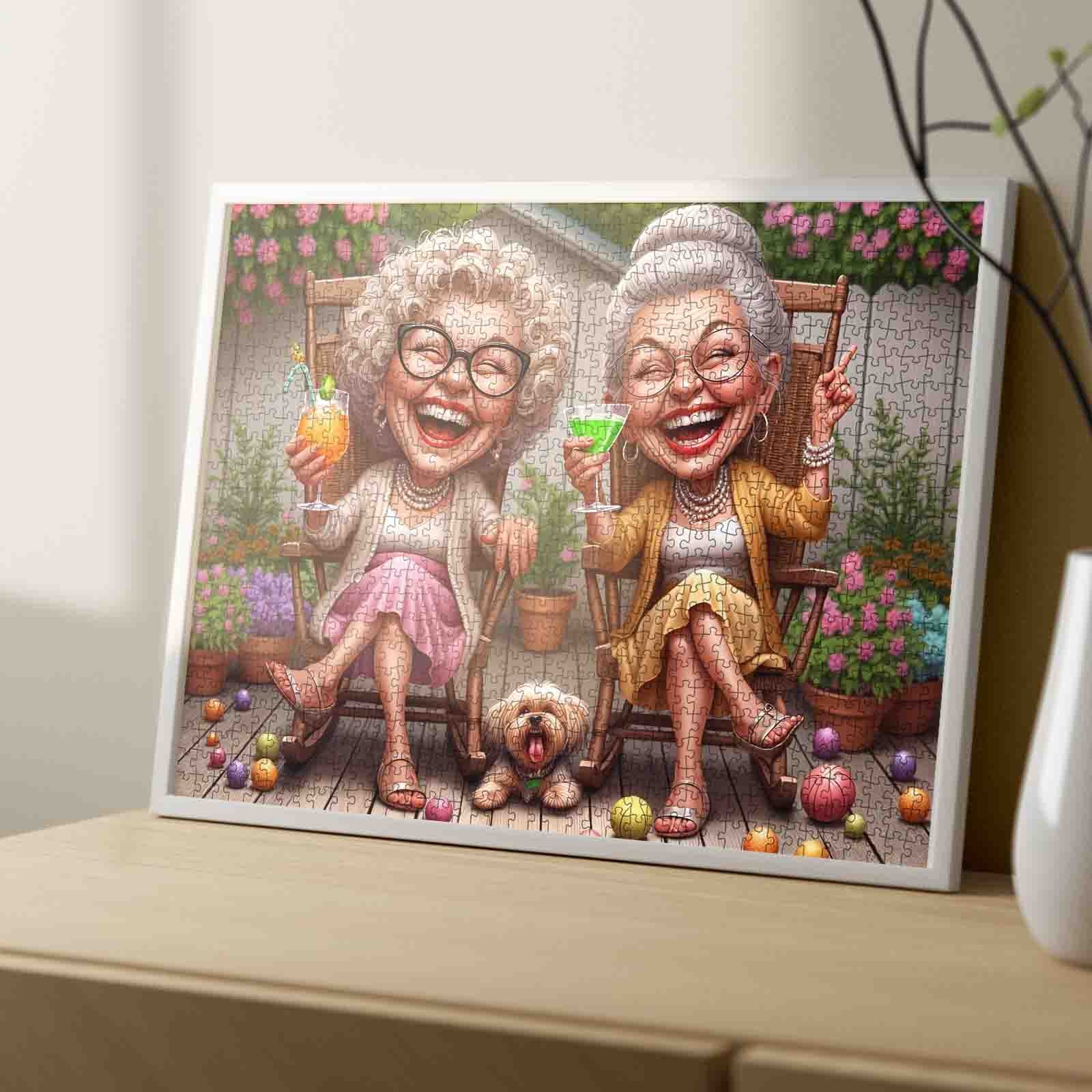tucocoo-laughing-grandmas-garden-party-puzzle-1000-teile-senioren image 4