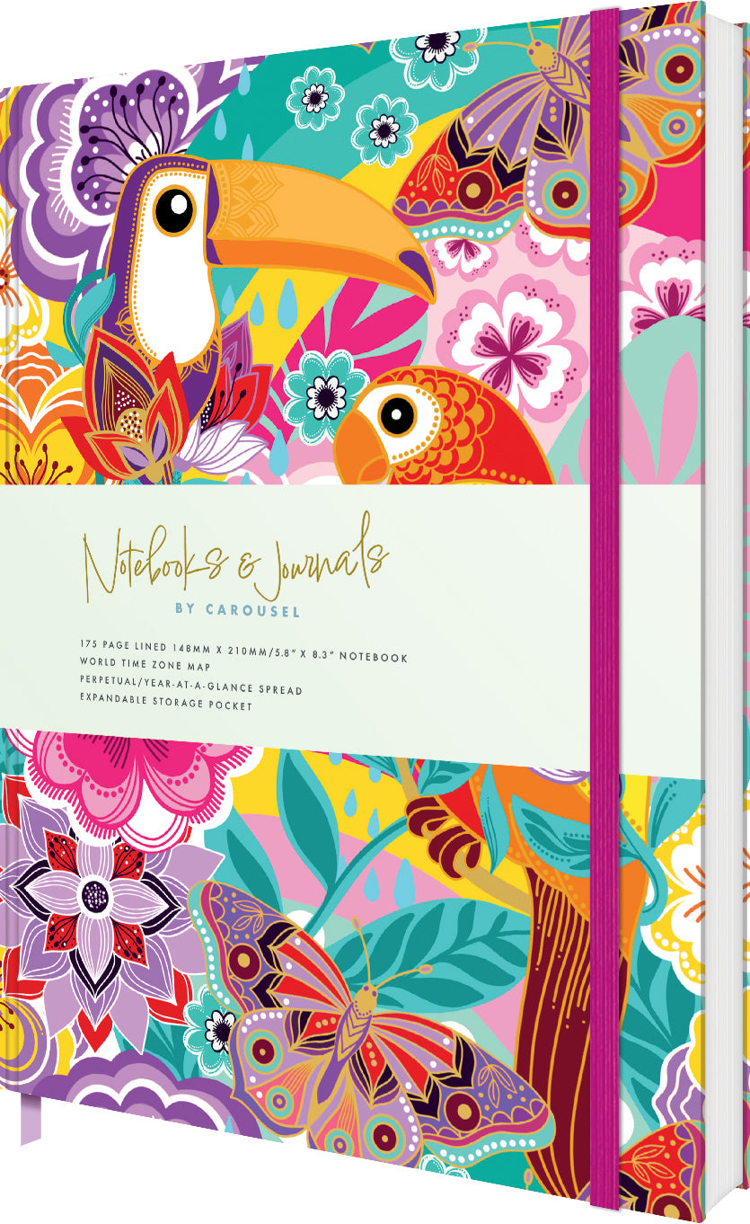 otter-house-birds-and-flowers-a5-notizbuch-tukan-175-seiten image 2