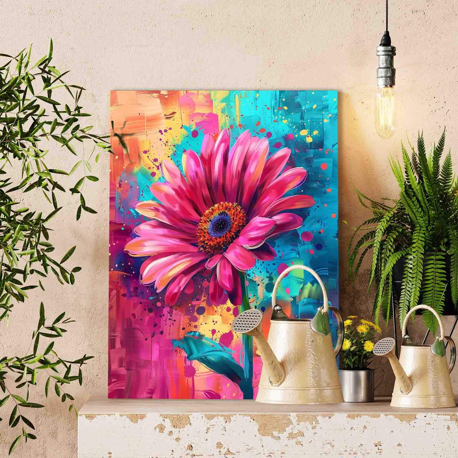 tucocoo-paint-by-numbers-vivid-daisy-bloom-malset-40x50-blumen image 2