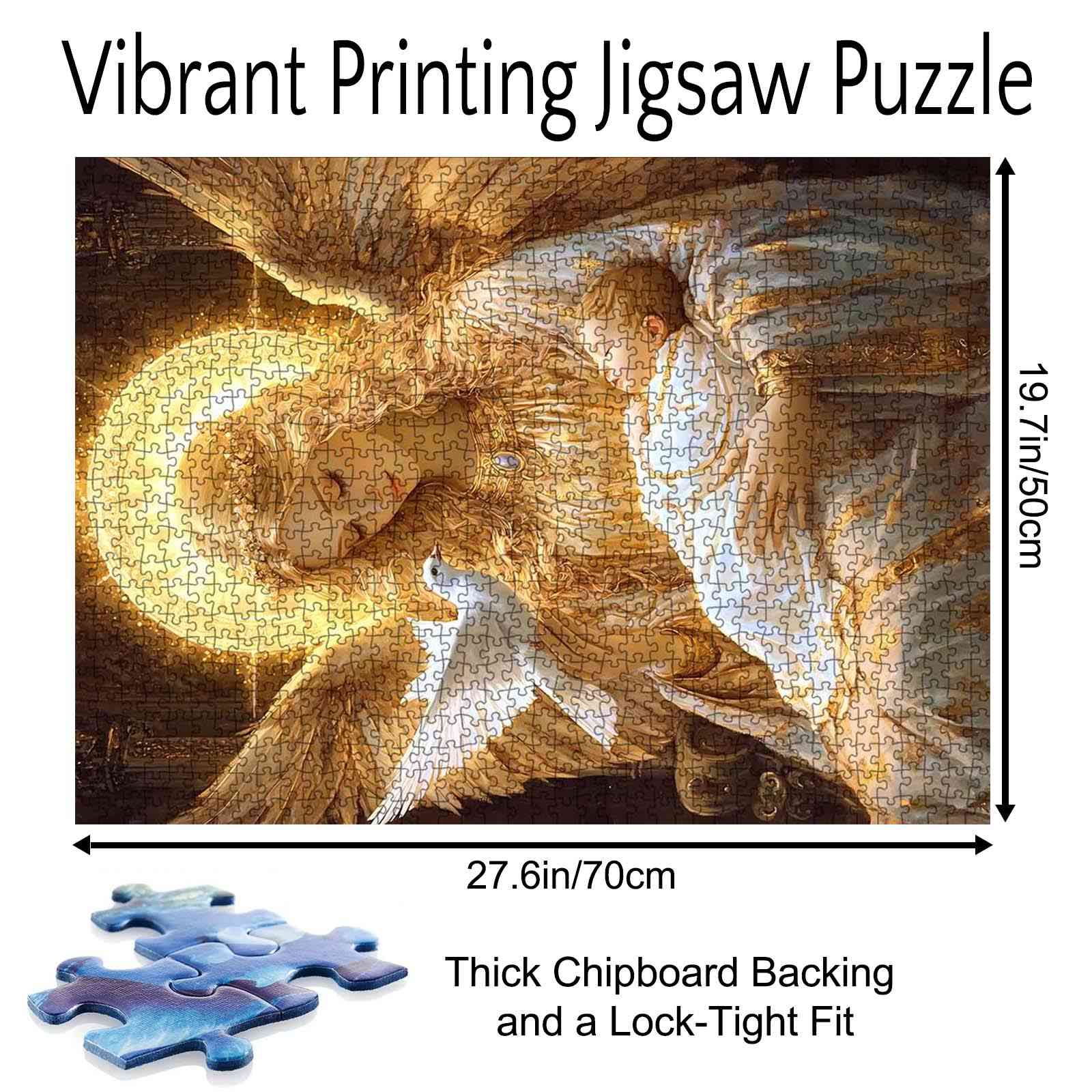 tucocoo-jigsaw-puzzles-golden-angel-with-baby-puzzle-1000-teile-engel image 2