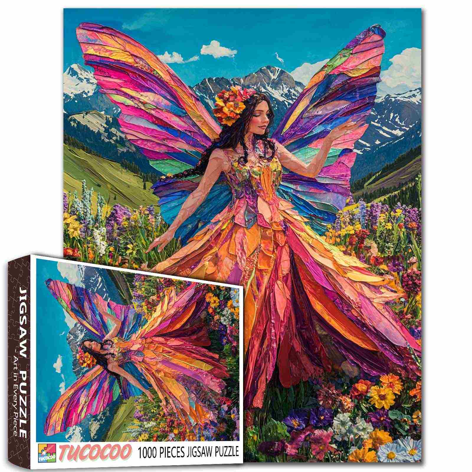 tucocoo-rainbow-fairy-alpine-meadow-puzzle-1000-teile-fee image 1