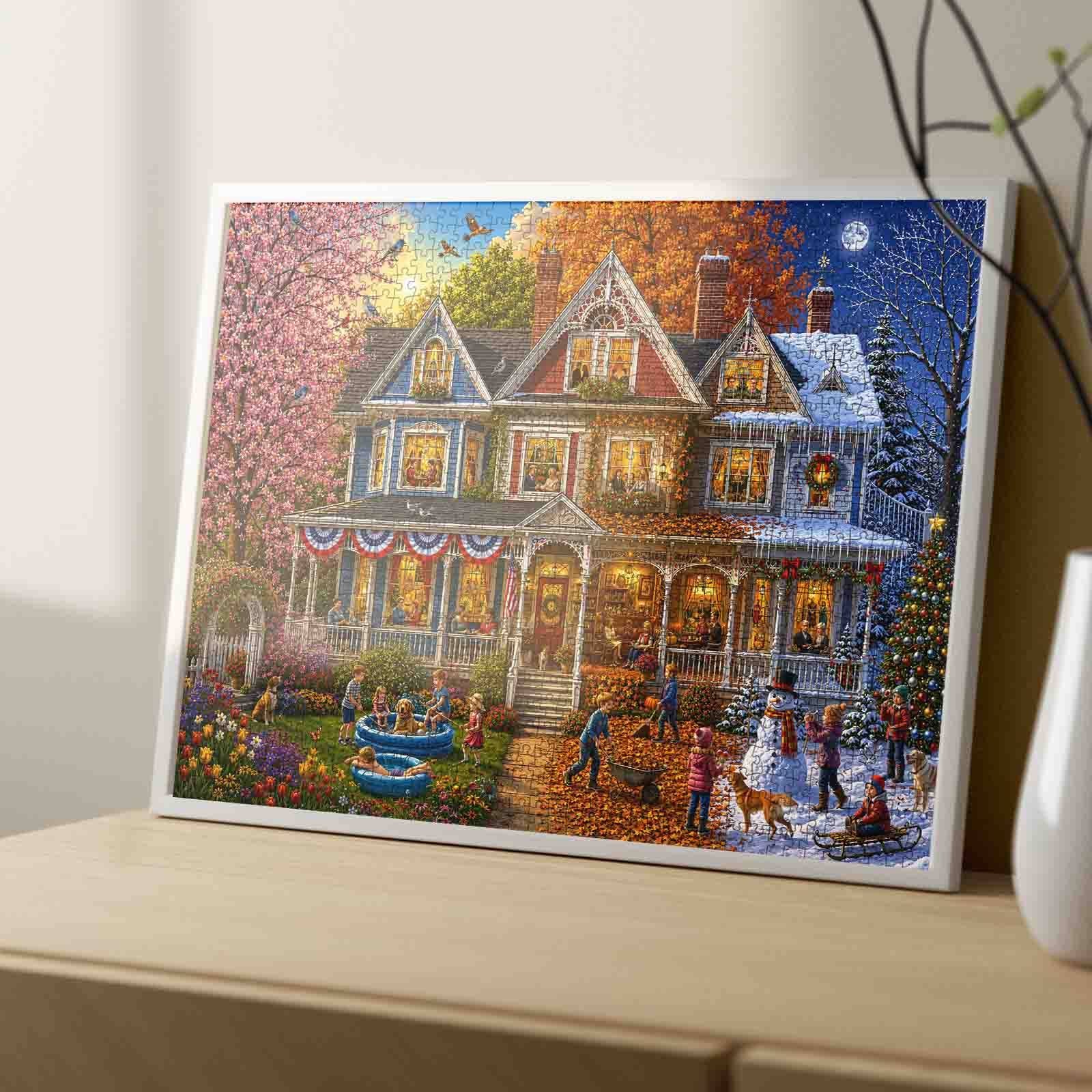 tucocoo-four-seasons-family-home-puzzle-1000-teile-haus image 4