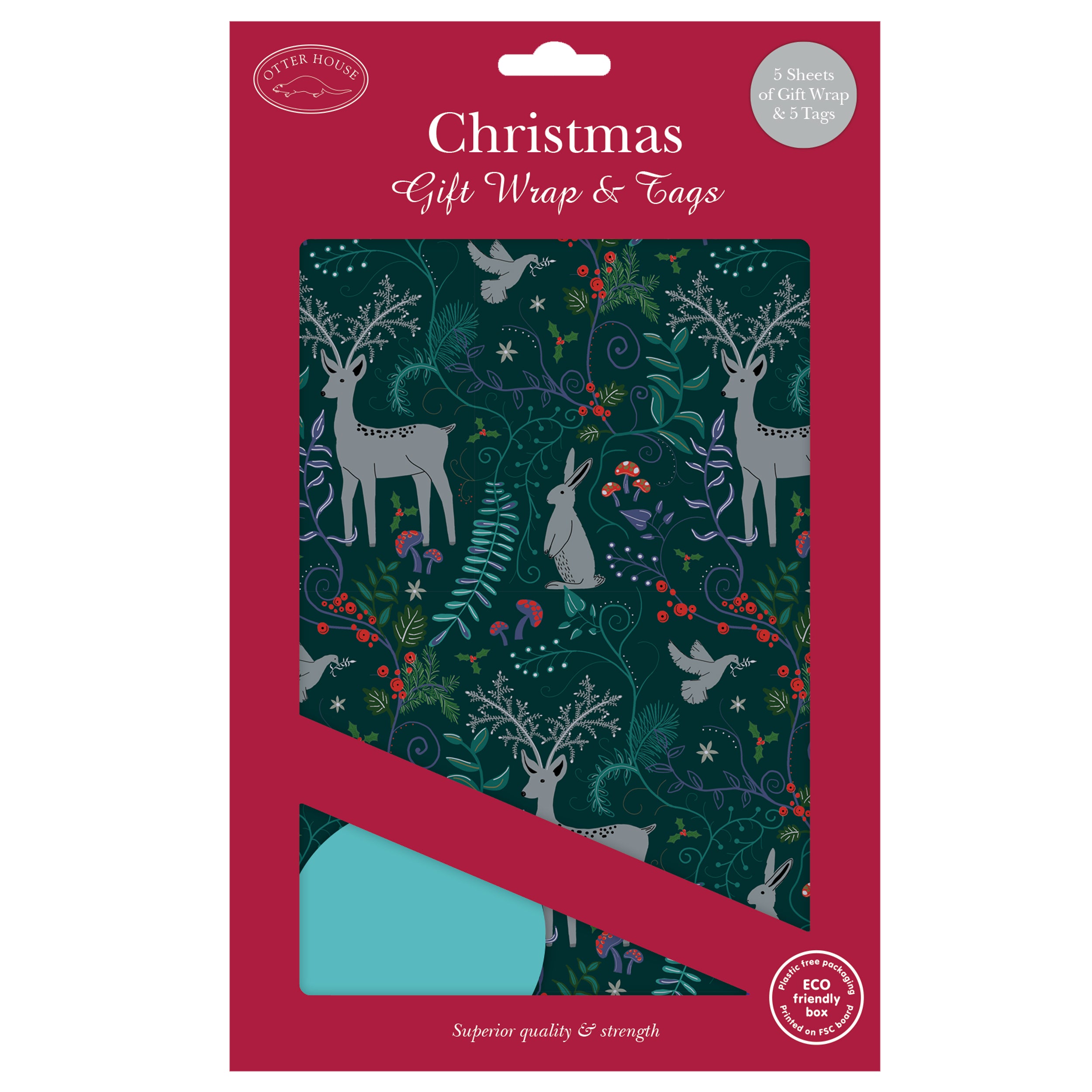 otter-house-festive-woodland-geschenkpapier-5-b-gen-tags image 1