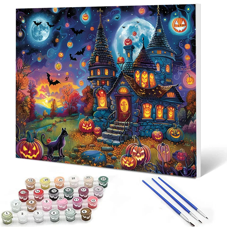 tucocoo-paint-by-numbers-pumpkin-head-malen-nach-zahlen-40x50 image 1
