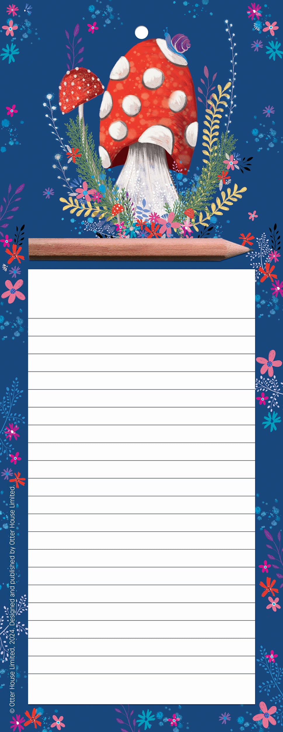 otter-house-toadstools-notizblock-magnetisch-fliegenpilz-bleistift image 1